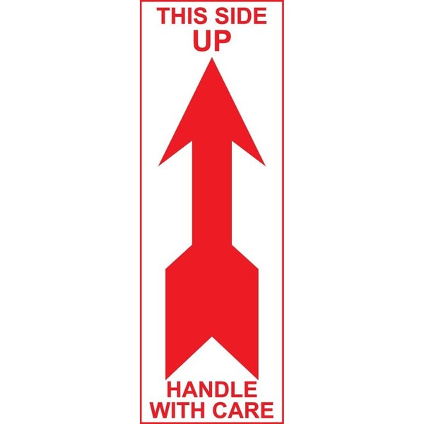 Decker Tape Products Label, DL1132, THIS SIDE UP HANDLE WITH CARE, 2